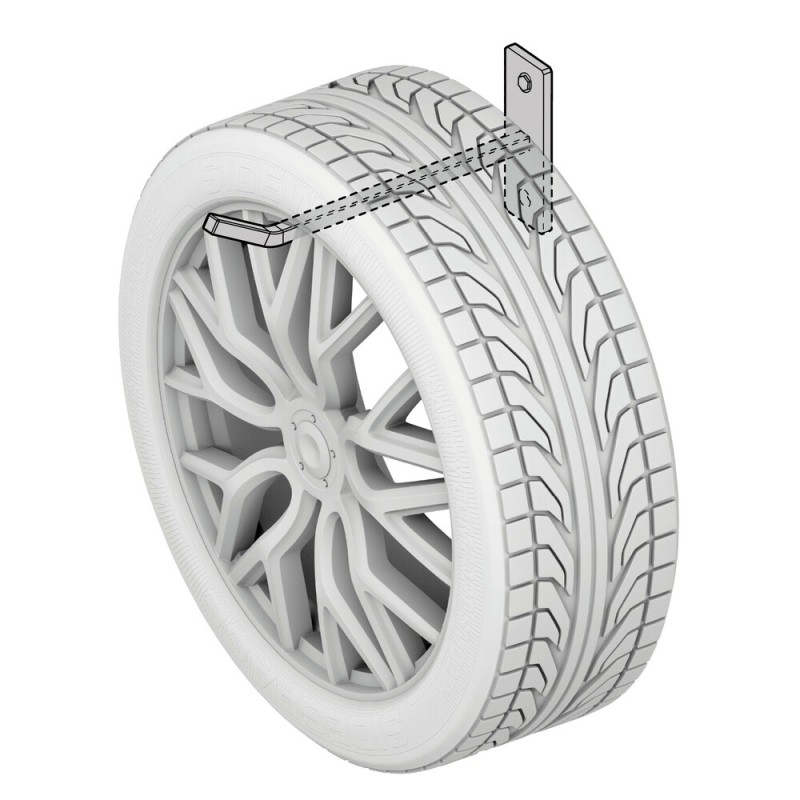 ΒΑΣΗ ΤΟΙΧΟΥ / ΣΤΗΡΙΓΜΑΤΑ ΕΛΑΣΤΙΚΩΝ/ΖΑΝΤΩΝ 40kg MAX 25x1cm ΜΕ ΚΙΤ ΤΟΠΟΘΕΤΗΣΗΣ LAMPA - 4 ΤΕΜ.