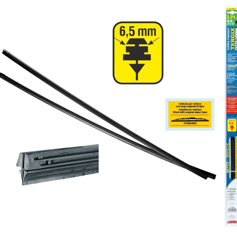 ΛΑΣΤΙΧΑ ΥΑΛΟΚΑΘΑΡΙΣΤΗΡΩΝ 71CMX6,5MM TERGIX ΜΕ ΕΠΙΚΑΛΥΨΗ ΓΡΑΦΙΤΗ ΧΩΡΙΣ ΛΑΜΑΚΙΑ ΣΕ ΠΛΑΣΤΙΚΗ BLISTER ΣΥΣΚΕΥΑΣΙΑ