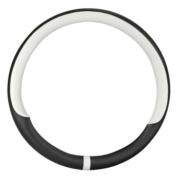 ΚΑΛΥΜΜΑ ΤΙΜΟΝΙΟΥ NOBLE (M) 37/39cm  ΜΑΥΡΟ/ΛΕΥΚΟ ΟΙΚΟΛΟΓΙΚΟ ΔΕΡΜΑ ΑΟΣΜΟ (ΠΑΧΟΣ 8,2cm) LAMPA