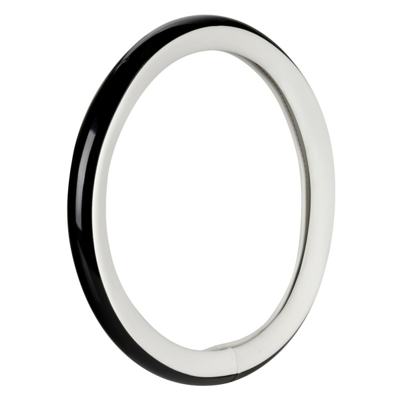 ΚΑΛΥΜΜΑ ΤΙΜΟΝΙΟΥ AURA (M) 37/39cm  ΜΑΥΡΟ/ΛΕΥΚΟ ΟΙΚΟΛΟΓΙΚΟ ΔΕΡΜΑ ΑΟΣΜΟ (ΠΑΧΟΣ 8,2cm) LAMPA