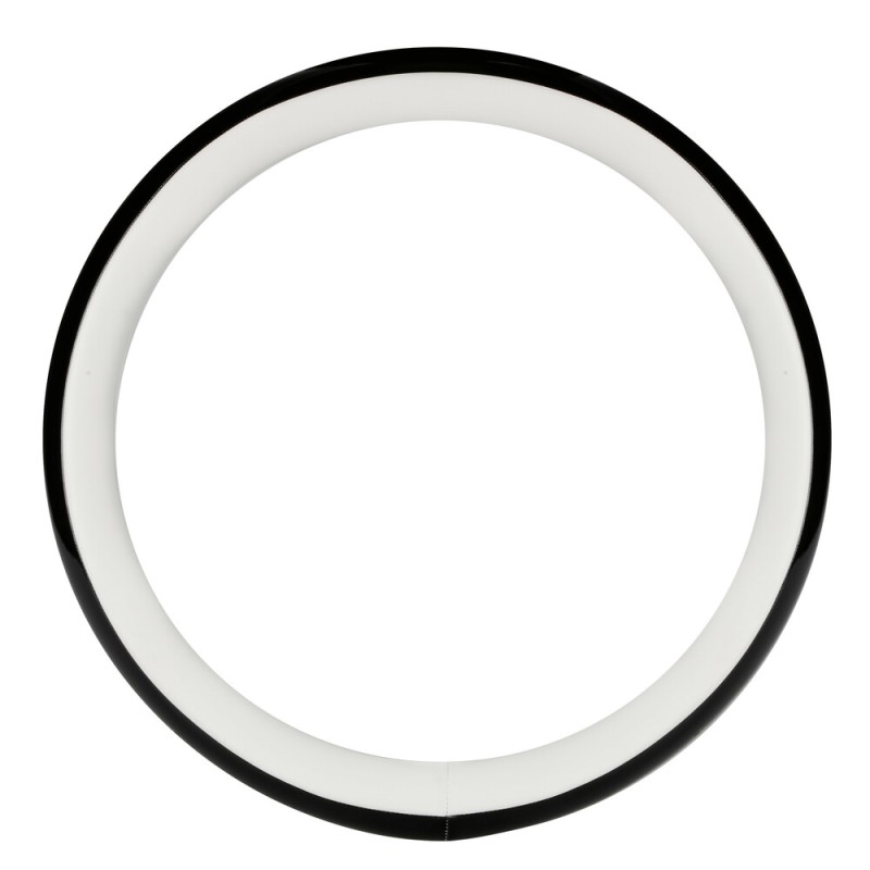 ΚΑΛΥΜΜΑ ΤΙΜΟΝΙΟΥ AURA (M) 37/39cm  ΜΑΥΡΟ/ΛΕΥΚΟ ΟΙΚΟΛΟΓΙΚΟ ΔΕΡΜΑ ΑΟΣΜΟ (ΠΑΧΟΣ 8,2cm) LAMPA