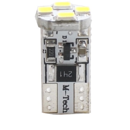 T10 W5W 12V W2,1x9,5d LED 4xSMD3528 ΛΕΥΚΟ (ΚΑΡΦΩΤΟ CAN-BUS) 1ΤΕΜ. M-TECH