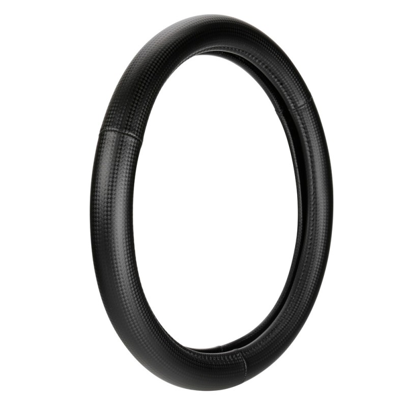 ΚΑΛΥΜΜΑ ΤΙΜΟΝΙΟΥ RACING PREMIUM BLACK (S) 35/37cm ΣΥΝΘΕΤΙΚΟ ΔΕΡΜΑ SKEENTEX ΜΑΥΡΟ/CARBON LOOK LAMPA  - 1 ΤΕΜ.