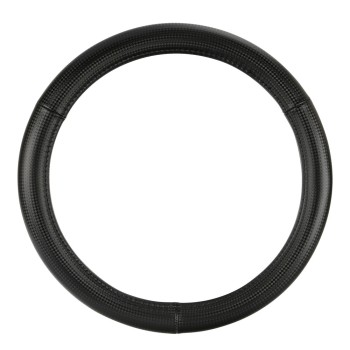 ΚΑΛΥΜΜΑ ΤΙΜΟΝΙΟΥ RACING PREMIUM BLACK (S) 35/37cm ΣΥΝΘΕΤΙΚΟ ΔΕΡΜΑ SKEENTEX ΜΑΥΡΟ/CARBON LOOK LAMPA  - 1 ΤΕΜ.