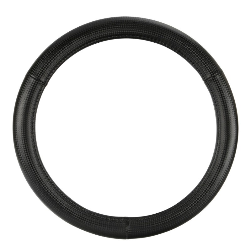 ΚΑΛΥΜΜΑ ΤΙΜΟΝΙΟΥ RACING PREMIUM BLACK (S) 35/37cm ΣΥΝΘΕΤΙΚΟ ΔΕΡΜΑ SKEENTEX ΜΑΥΡΟ/CARBON LOOK LAMPA  - 1 ΤΕΜ.