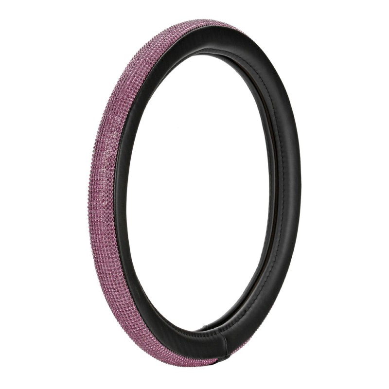 ΚΑΛΥΜΜΑ ΤΙΜΟΝΙΟΥ DIAMONDS PINK (S) 35/37cm ΣΥΝΘΕΤΙΚΟ ΔΕΡΜΑ SKEENTEX ΜΑΥΡΟ/POZ LAMPA  - 1 ΤΕΜ.