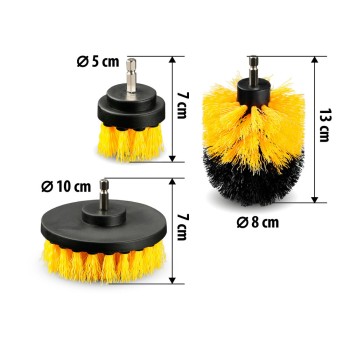 ΒΟΥΡΤΣΕΣ ΠΛΥΣΙΜΑΤΟΣ VORTEX 10/8/5cm ΓΙΑ ΔΡΑΠΑΝΟ ΣΕΤ LAMPA - 3 ΤΕΜ.