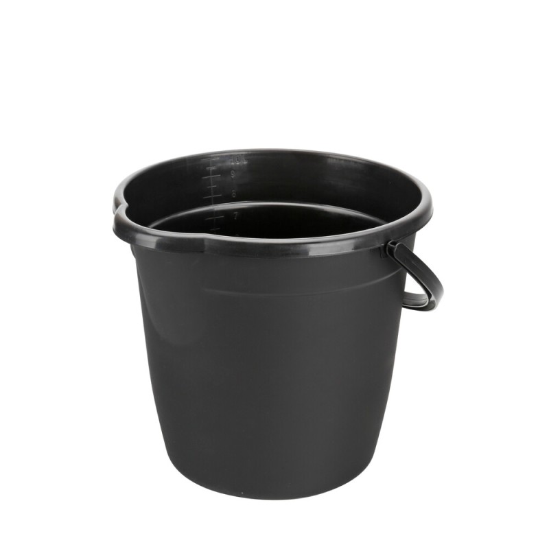 ΚΟΥΒΑΣ ΠΛΑΣΤΙΚΟΣ ΜΕ ΧΕΡΟΥΛΙ BUCKY 10L ΜΑΥΡΟΣ LAMPA - 1 ΤΕΜ.