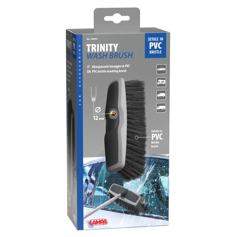 ΒΟΥΡΤΣΑ ΠΛΥΣΙΜΑΤΟΣ ΜΕ ΠΛΑΣΤΙΚΗ ΤΡΙΧΑ (PVC) TRINITY 25x8cm ΓΙΑ ΚΟΝΤΑΡΙΑ(L3802.4/L3802.5/L3802.6) LAMPA - 1 ΤΕΜ.