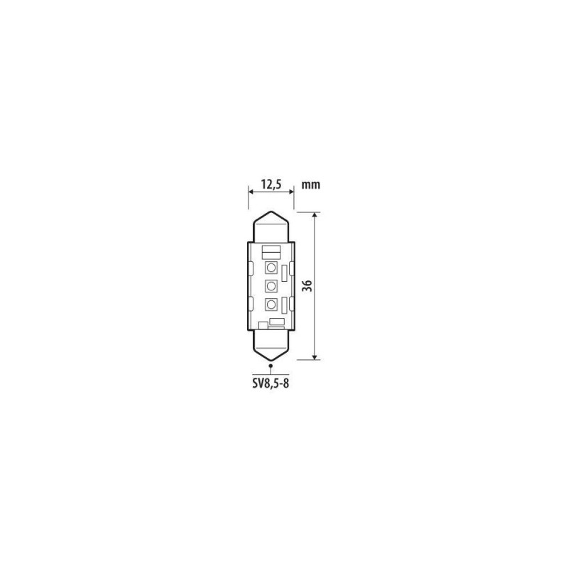 ΛΑΜΠΑΚΙΑ ΠΛΑΦΟΝΙΕΡΑΣ 12/24V 12x36mm 240/220lm 6.500K ΔΙΠΛΗΣ ΠΟΛ/ΤΑΣ LED CAN-BUS PRO-USER SERIES 1ΤΕΜ