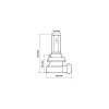 ΛΑΜΠΑ LED H8/H9/H11 12V PGJ19-X 15W 1500/1000lm 6.500k HALO LED QUICK-FIT HYPER SERIES LAMPA - 1 ΤΕΜ