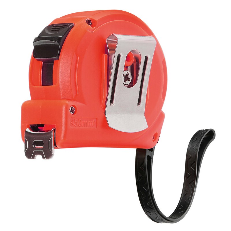 ΜΕΤΡΟΤΑΙΝΙΑ ΑΥΤΟΜΑΤΗ COMPACT 5m x16mm ΚΟΚΚΙΝΗ ΜΕ ΚΛΙΠ ΖΩΝΗΣ LAMPA - 1 ΤΕΜ.