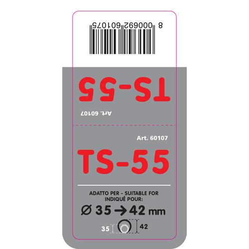 ΑΚΡΟ ΕΞΑΤΜΙΣΗΣ TS-55 Φ 35-42mm - ΛΟΞΟ ΟΒΑΛ