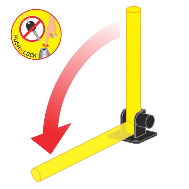 ΜΠΑΡΑ ΣΤΑΘΜΕΥΣΗΣ/ΣΤΥΛΟΣ ΠΑΡΚΙΝΓΚ 620 Χ 60 mm ΜΕ ΚΛΕΙΔΙ ΚΑΙ ΒΑΣΗ 130 Χ 110 mm - 1 ΤΕΜ.