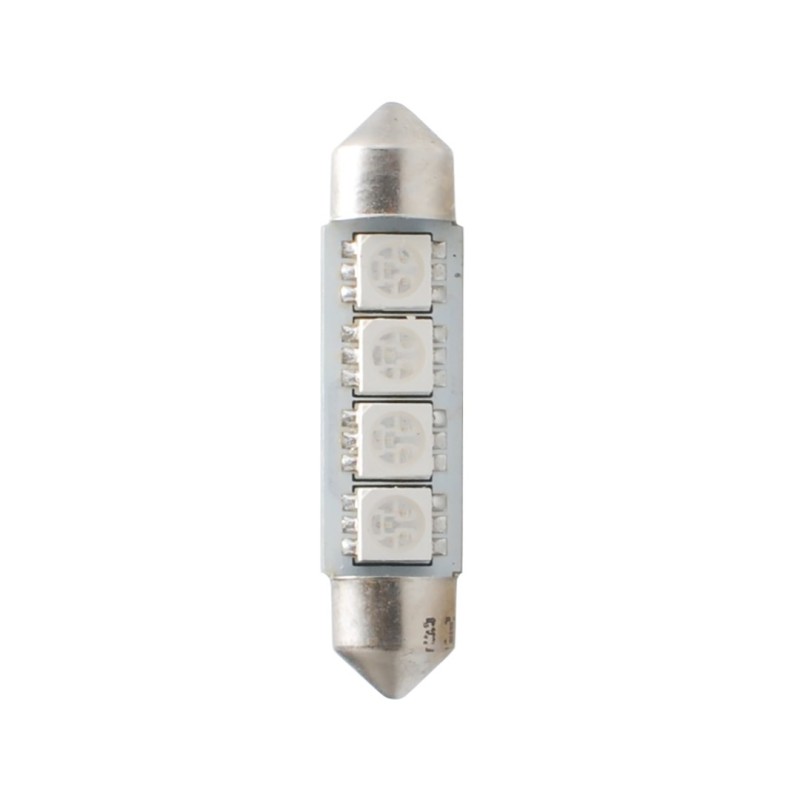 ΛΑΜΠΑΚΙΑ ΠΛΑΦΟΝΙΕΡΑΣ C5W/C10W 12V 0,96W SV8,5 41mm CAN-BUS LED 4xSMD5050 PREMIUM ΜΠΛΕ BLISTER 2ΤΕΜ.