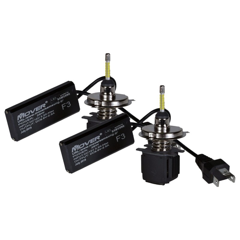 H4 12V 2x26W 6500K 5200lm 18 LED KIT ΣΕΙΡΑ F3 SAMSUNG ΜΕ ΨΥΚΤΡΑ ΚΑΙ ΥΓΡΟ ΚΛΕΙΣΤΟΥ ΚΥΚΛΩΜΑΤΟΣ - 2 ΤΕΜ.