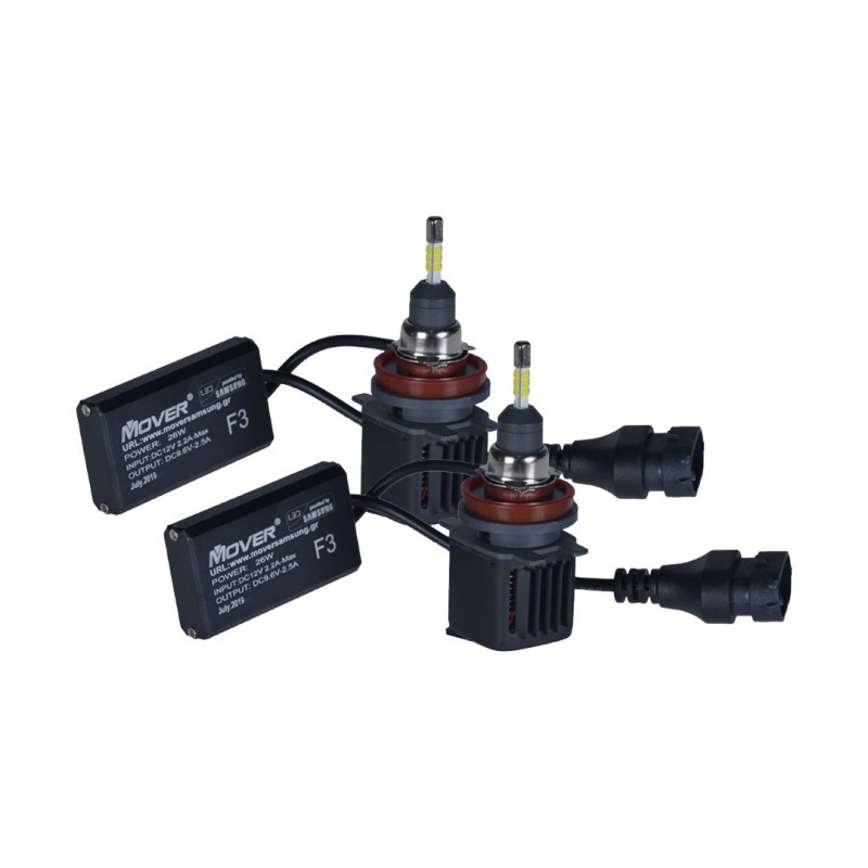 H9 12V 2x26W 6500K 5200lm 12 LED KIT ΣΕΙΡΑ F3 SAMSUNG ΜΕ ΨΥΚΤΡΑ ΚΑΙ ΥΓΡΟ ΚΛΕΙΣΤΟΥ ΚΥΚΛΩΜΑΤΟΣ - 2 ΤΕΜ.