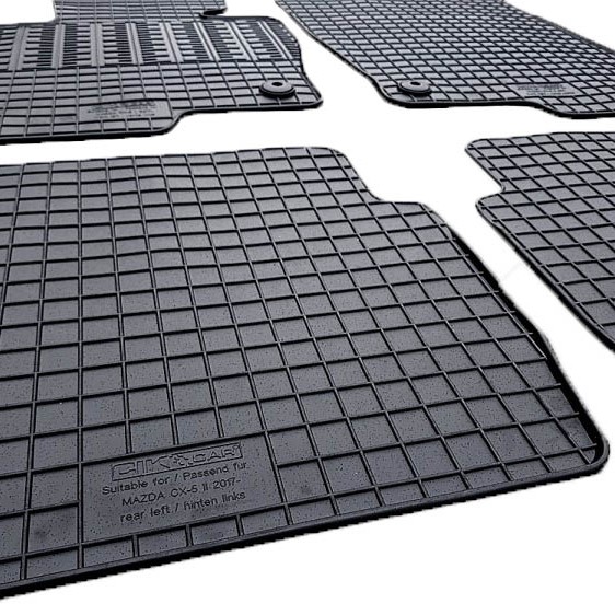 ΜΑΡΚΕ ΠΑΤΑΚΙΑ ΣΕ ΣΚΑΦΗ ΛΑΣΤΙΧΟ ΓΙΑ MAZDA CX5 2017+ ΣΕ ΜΑΥΡΟ ΧΡΩΜΑ ΜΕ ΚΟΥΜΠΩΜΑΤΑ CIK - 4 ΤΕΜ.