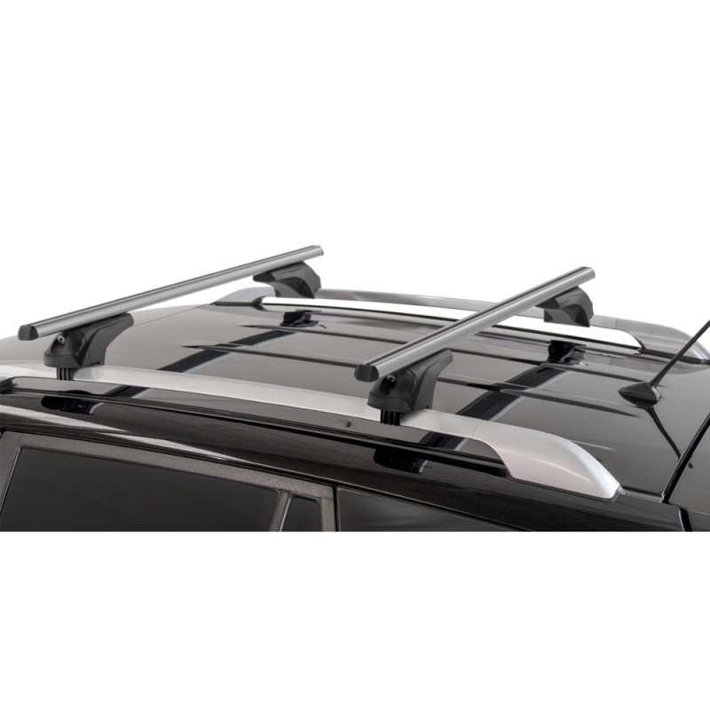 MENABO ΜΠΑΡΕΣ ΑΛΟΥΜΙΝΙΟΥ ARIEM 118.5 cm ΣΕ ΑΣΗΜΙ ΧΡΩΜΑ ΓΙΑ Alfa Romeo Stelvio 5 doors 2017> ΜΕ FLUSH ή RAISED RAILS - 2 ΤΕΜ. (14700/MB)