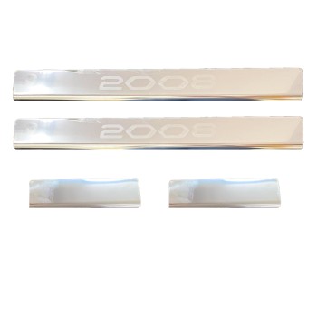 PEUGEOT 2008 5D 2020+  ΜΑΡΣΠΙΕ ΕΣΩΤΕΡΙΚΑ ΧΡΩΜΙΟ ΑΥΤΟΚΟΛΛΗΤΑ - 4 ΤΕΜ.