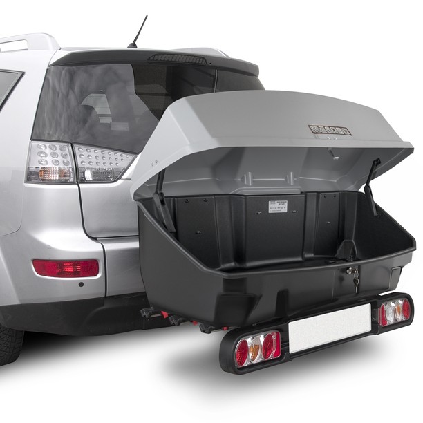 Μπαγκαζιέρα Κοτσαδόρου Nekkar Silver 300 σε ασημί με μαύρο χρώμα και ματ ανάγλυφη υφή για βάση ποδηλάτου κοτσαδόρου Race 3/4 Menabo - 1 τεμ.