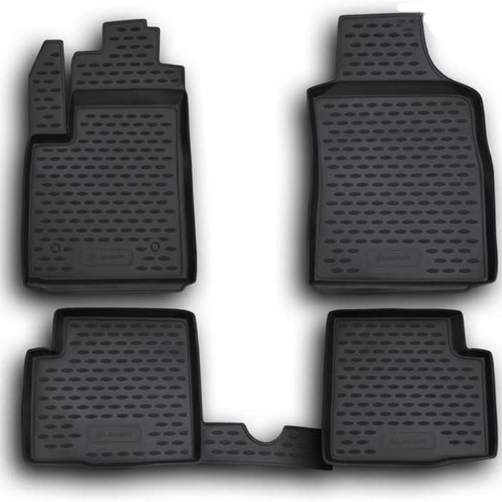 ΜΑΡΚΕ ΠΑΤΑΚΙΑ ΣΕ ΣΚΑΦΗ TPE ΛΑΣΤΙΧΟ ΓΙΑ FIAT 500 2007-2015  ΣΕ ΜΑΥΡΟ ΧΡΩΜΑ NOVLINE - 4 ΤΕΜ.