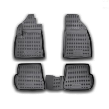 ΜΑΡΚΕ ΠΑΤΑΚΙΑ ΣΕ ΣΚΑΦΗ TPE ΛΑΣΤΙΧΟ ΓΙΑ FORD FIESTA 05/2002-08/2008 / FORD FUSION 2002-2012  ΣΕ ΜΑΥΡΟ ΧΡΩΜΑ NOVLINE - 4 ΤΕΜ.