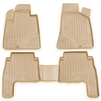 ΜΑΡΚΕ ΠΑΤΑΚΙΑ ΣΕ ΣΚΑΦΗ TPE ΛΑΣΤΙΧΟ ΓΙΑ HYUNDAI SANTA FE 2006-2010  ΣΕ ΜΠΕΖ ΧΡΩΜΑ NOVLINE - 4 ΤΕΜ.