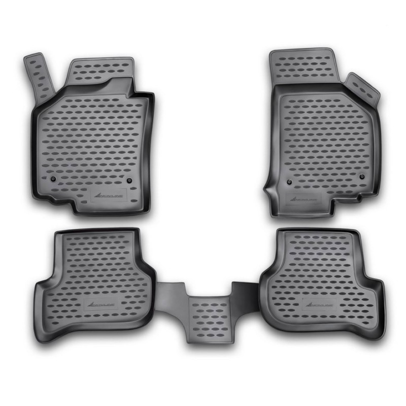 ΜΑΡΚΕ ΠΑΤΑΚΙΑ ΣΕ ΣΚΑΦΗ TPE ΛΑΣΤΙΧΟ ΓΙΑ SEAT LEON 2005-2013  ΣΕ ΜΑΥΡΟ ΧΡΩΜΑ NOVLINE - 4 ΤΕΜ.