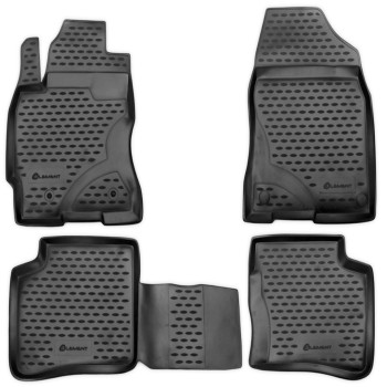 ΜΑΡΚΕ ΠΑΤΑΚΙΑ ΣΕ ΣΚΑΦΗ TPE ΛΑΣΤΙΧΟ ΓΙΑ TOYOTA PRIUS 2003-2009  ΣΕ ΑΝΘΡΑΚΙ ΣΚΟΥΡΟ ΓΚΡΙ ΧΡΩΜΑ NOVLINE - 4 ΤΕΜ.