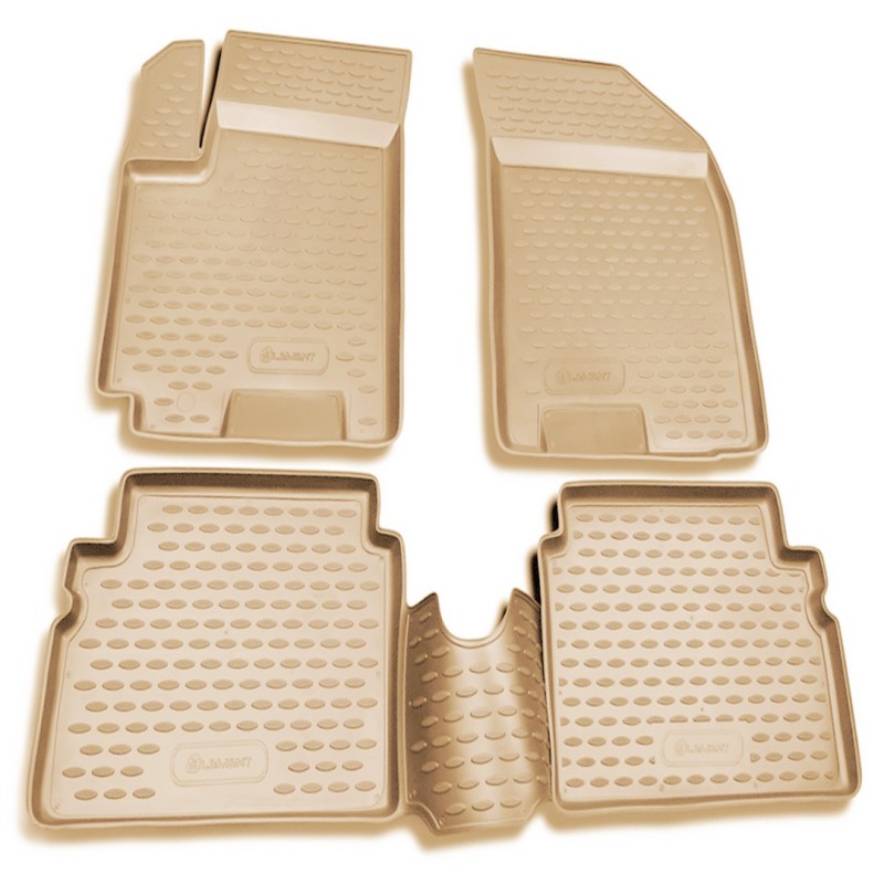 ΜΑΡΚΕ ΠΑΤΑΚΙΑ ΣΕ ΣΚΑΦΗ TPE ΛΑΣΤΙΧΟ ΓΙΑ CHEVROLET AVEO 5D 2003-2011  ΣΕ ΜΠΕΖ ΧΡΩΜΑ NOVLINE - 4 ΤΕΜ.