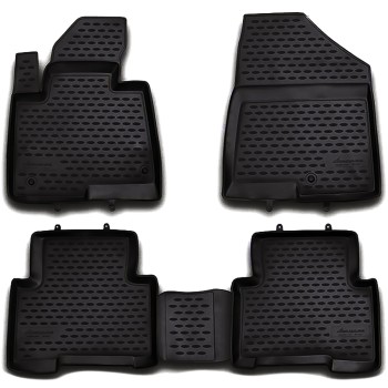 ΜΑΡΚΕ ΠΑΤΑΚΙΑ ΣΕ ΣΚΑΦΗ TPE ΛΑΣΤΙΧΟ ΓΙΑ HYUNDAI SANTA FE 5D 2012-2018  ΣΕ ΜΑΥΡΟ ΧΡΩΜΑ NOVLINE - 4 ΤΕΜ.