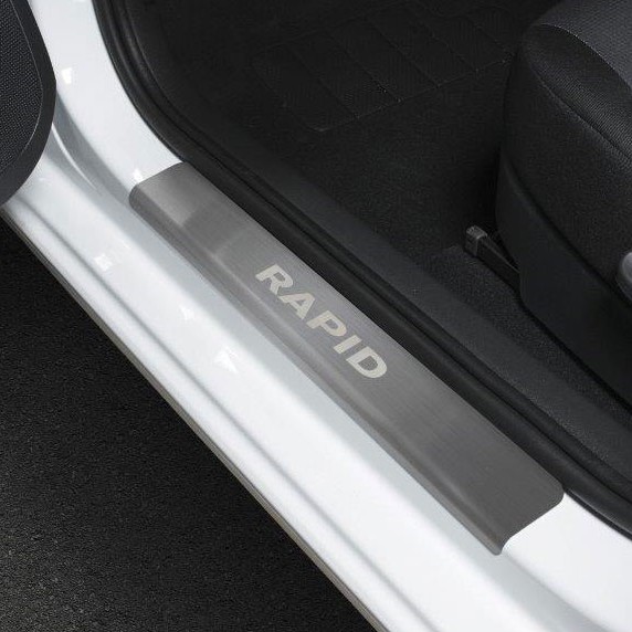 SKODA RAPID 2014+ ΜΑΡΣΠΙΕ ΕΣΩΤΕΡΙΚΑ ΧΡΩΜΙΟ ΑΥΤΟΚΟΛΛΗΤΑ 4ΤΕΜ.