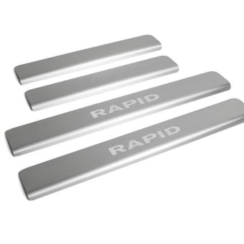 SKODA RAPID 2014+ ΜΑΡΣΠΙΕ ΕΣΩΤΕΡΙΚΑ ΧΡΩΜΙΟ ΑΥΤΟΚΟΛΛΗΤΑ 4ΤΕΜ.