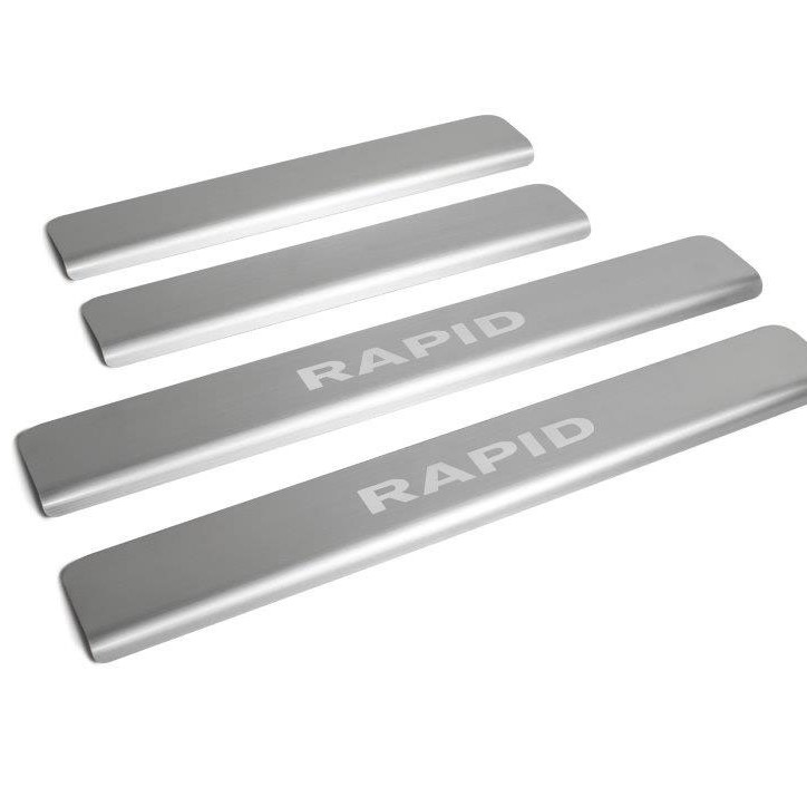 SKODA RAPID 2014+ ΜΑΡΣΠΙΕ ΕΣΩΤΕΡΙΚΑ ΧΡΩΜΙΟ ΑΥΤΟΚΟΛΛΗΤΑ 4ΤΕΜ.