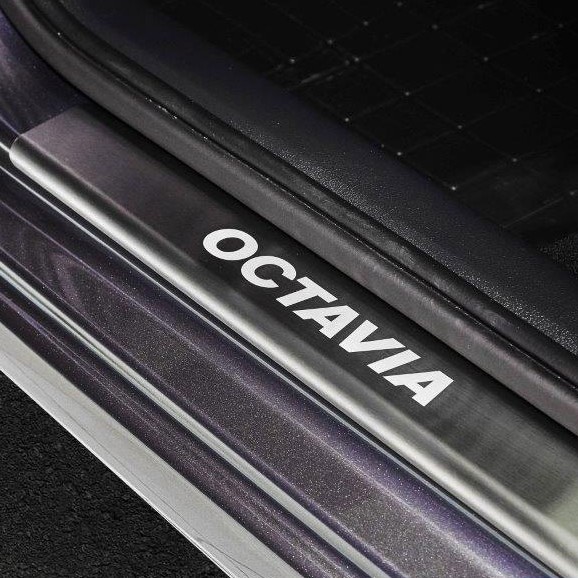 SKODA OCTAVIA A7 2013+ ΜΑΡΣΠΙΕ ΕΣΩΤΕΡΙΚΑ ΧΡΩΜΙΟ ΑΥΤΟΚΟΛΛΗΤΑ 4ΤΕΜ.