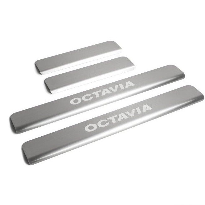 SKODA OCTAVIA A7 2013+ ΜΑΡΣΠΙΕ ΕΣΩΤΕΡΙΚΑ ΧΡΩΜΙΟ ΑΥΤΟΚΟΛΛΗΤΑ 4ΤΕΜ.