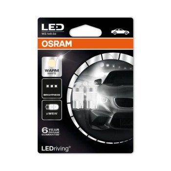 T10 W5W 12V - 1W - W 2,1 X 9,5 d - 4.000K (ΛΕΥΚΟ/ΘΕΡΜΟ) OSRAM LEDriving - 2 ΤΕΜ. BLISTER
