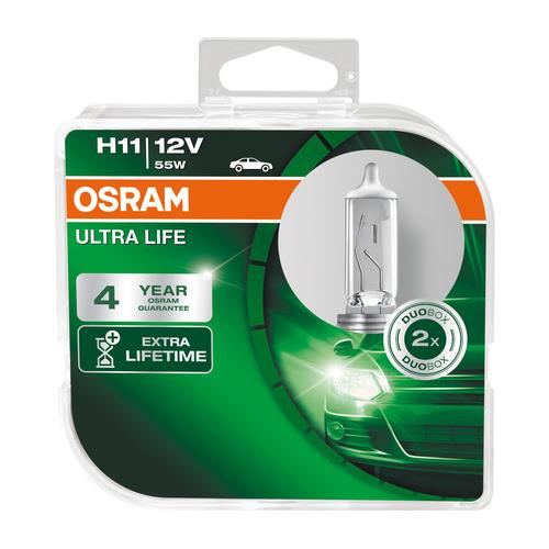 H11 12V 55W PGJ19-2 OSRAM ULTRA LIFE 2ΤΕΜ. ΚΟΥΤΙ