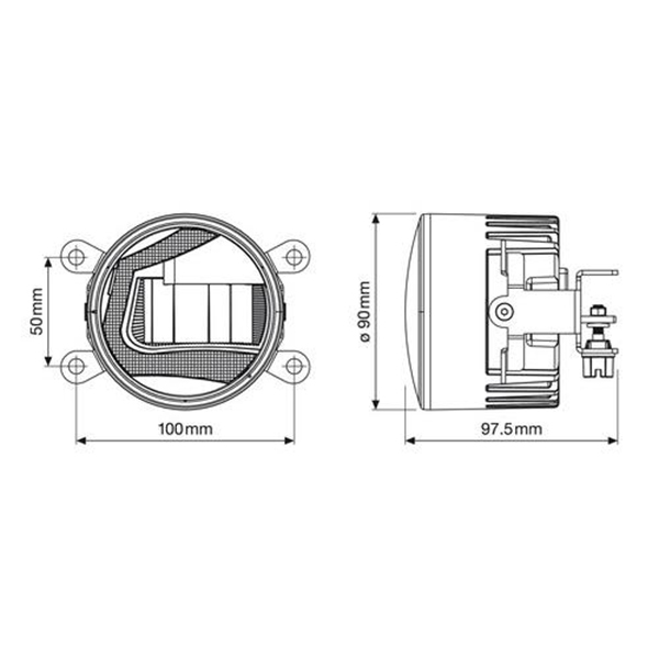 Προβολείς Ομίχλης FOG 4in1 OSRAM LEDRIVING 6.000K 90mm σετ 12/24V