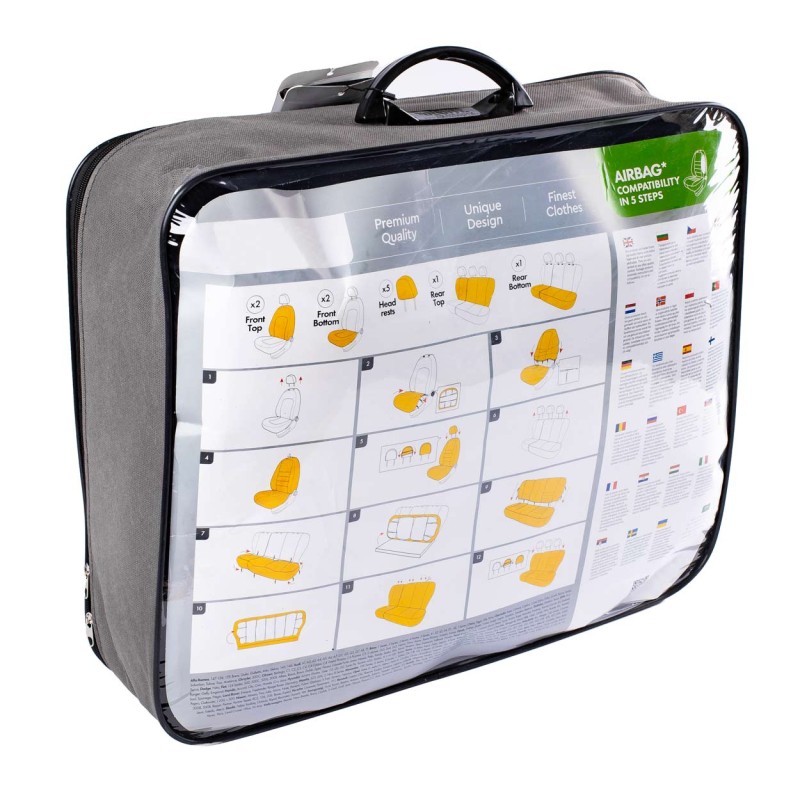 ΚΑΛΥΜΜΑΤΑ ΚΑΘΙΣΜΑΤΩΝ OTOM COMFORTLINE 209 ΜΑΥΡΟ ΥΦΑΣΜΑΤΙΝΟ SET AMIO - 1 σετ.