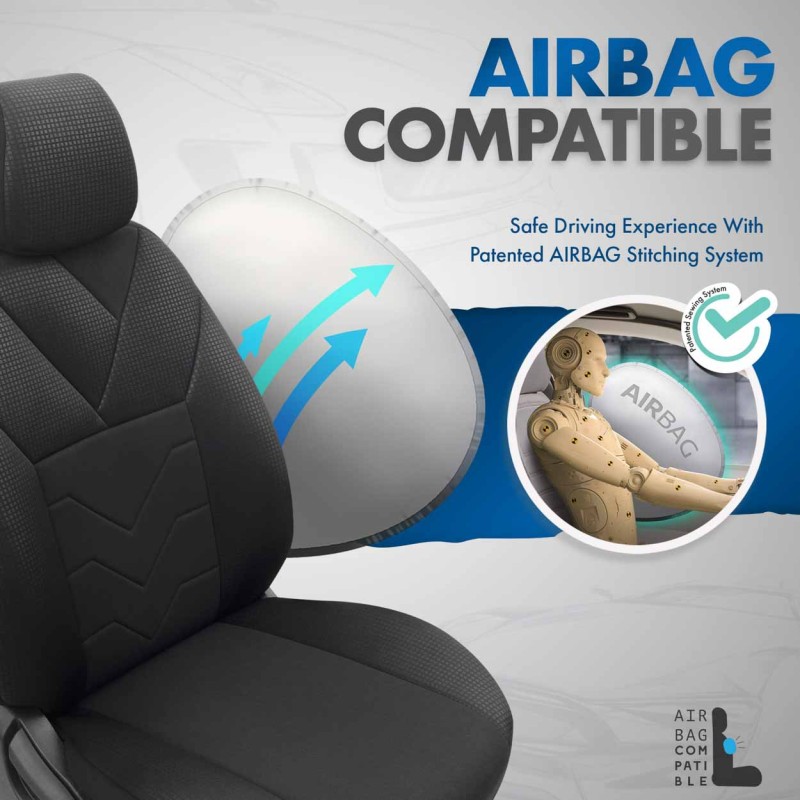 ΚΑΛΥΜΜΑΤΑ ΚΑΘΙΣΜΑΤΩΝ OTOM RUBY 1202 GREY/BLACK ΜΑΥΡΟ/ΓΚΡΙ ΣΚΟΥΡΟ ΛΙΝΟ & ΔΕΡΜΑΤΙΝΗ SETΑΜΙΟ - 1 σετ.