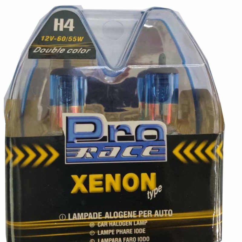 H4 12V 60/55W P43t RAINBOW BLUΕ ΤΥΠΟΥ XENON PRO-RACE -  2 ΤΕΜ.