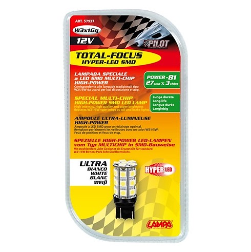 ΛΑΜΠΑΚΙ W21/5W 12V  HYPER-LED 81