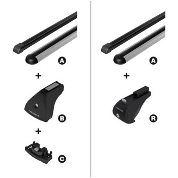 ΜΠΑΡΕΣ ΟΡΟΦΗΣ 120cm ΣΙΔΕΡΕΝΙΕΣ QUADRA 2TEM. ΧΩΡΙΣ ΚΛΕΙΔΙ