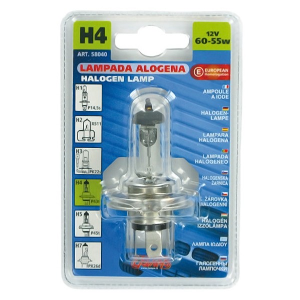 H4 ΑΛΟΓΟΝΟΥ 12V/60-55W 92mm P43t ΛΑΜΠΑ