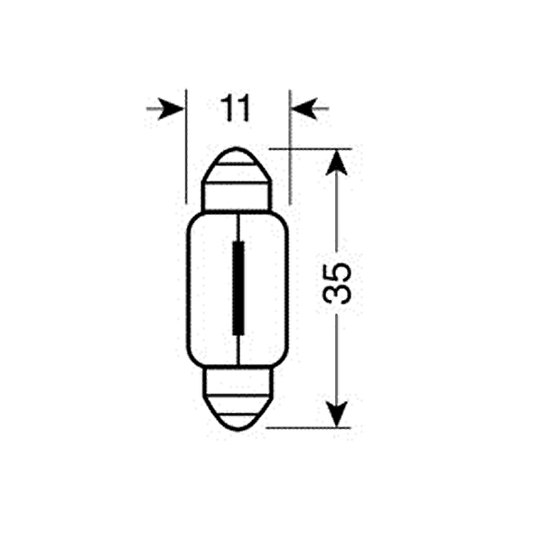 ΛΑΜΠΑΚΙΑ ΜΠΛΕ ΣΩΛΗΝΩΤΑ 12V/C5W 35mm