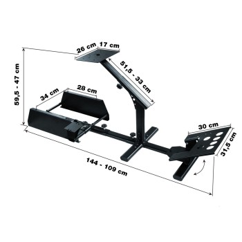 ΒΑΣΗ ΓΙΑ ΠΡΟΣΟΜΟΙΩΤΗ ΟΔΗΓΗΣΗΣ SIM STATION 5 ΜΑΥΡΗ ΓΙΑ BUCKET ΚΑΘΙΣΜΑ ΣΕ ΠΑΙΧΝΙΔΟΜΗΧΑΝΕΣ​ SIMONI RACING - 1 TEM