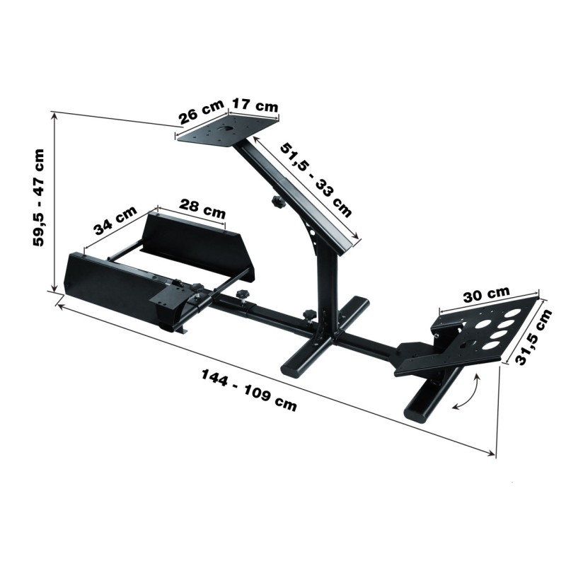 ΒΑΣΗ ΓΙΑ ΠΡΟΣΟΜΟΙΩΤΗ ΟΔΗΓΗΣΗΣ SIM STATION 5 ΜΑΥΡΗ ΓΙΑ BUCKET ΚΑΘΙΣΜΑ ΣΕ ΠΑΙΧΝΙΔΟΜΗΧΑΝΕΣ​ SIMONI RACING - 1 TEM
