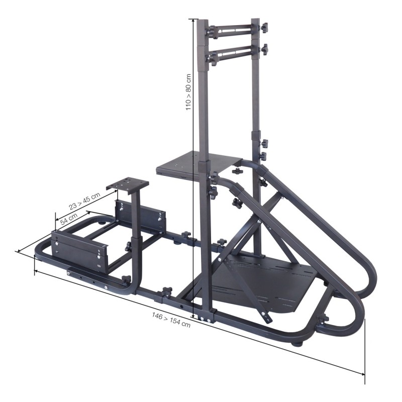ΒΑΣΗ ΓΙΑ ΠΡΟΣΟΜΟΙΩΤΗ ΟΔΗΓΗΣΗΣ/ ΠΑΙΧΝΙΔΙΑ SIM STATION 6 ΜΑΥΡΗ ΓΙΑ BUCKET ΚΑΘΙΣΜΑ/ΤΙΜΟΝΙ/ΤΗΛΕΟΡΑΣΗ​​ SIMONI RACING - 1 TEM.